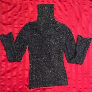 NWOT Sparkly Black Turtleneck
